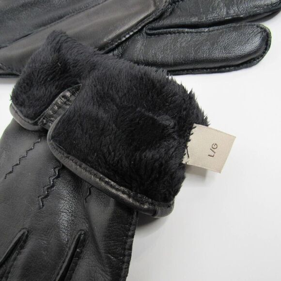 UGG Men's Metisse Tabbed Vent Tech Gloves Black L - Picture 5 of 5